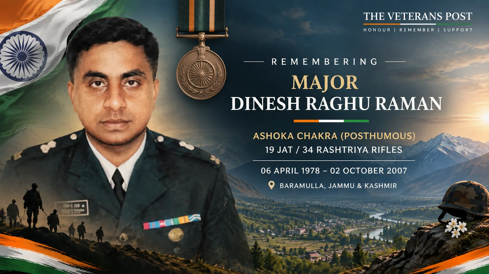 Major Dinesh Raghu Raman Remembered on 19th Death Anniversary
